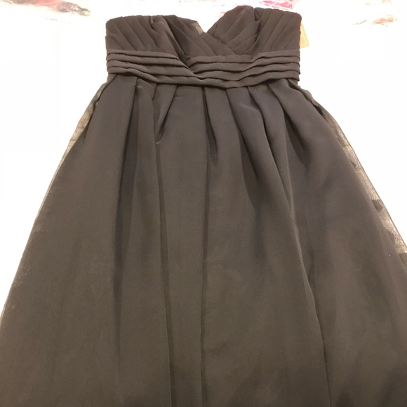 NWT Watters long black chiffon dress - formal - Picture 3 of 8